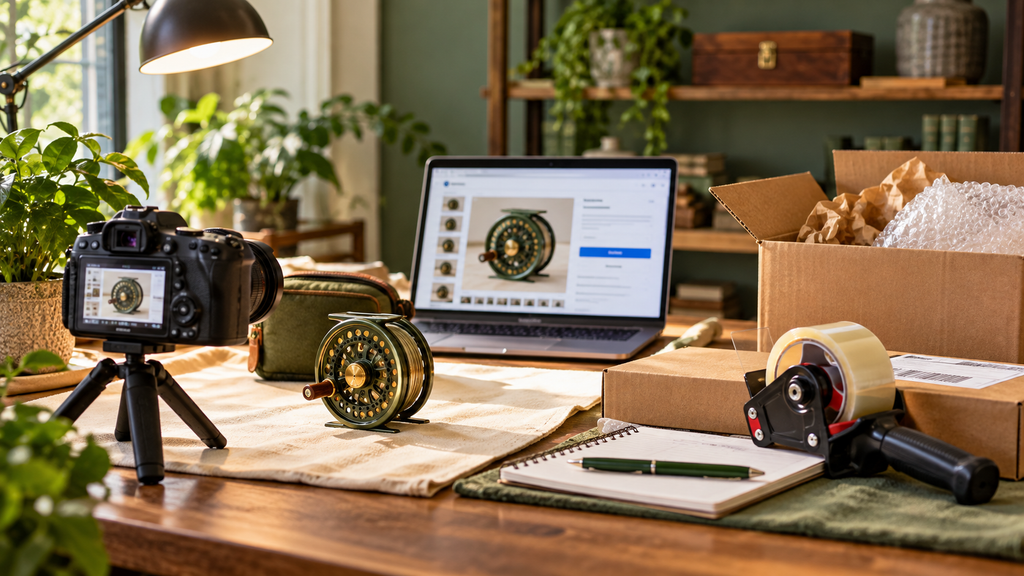 How online consignment works at RVCS, from photographing and listing an item to packing and preparing it for shipping.